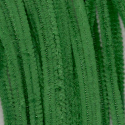 Sada chlupatých drátků 6mm, 30cm, 20ks zelené