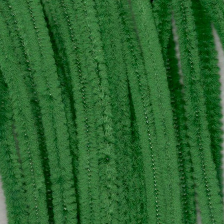 Sada chlupatých drátků 6mm, 30cm, 20ks zelené