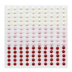 Samolepící perličky 4mm - dočervena Nellie´s Choice