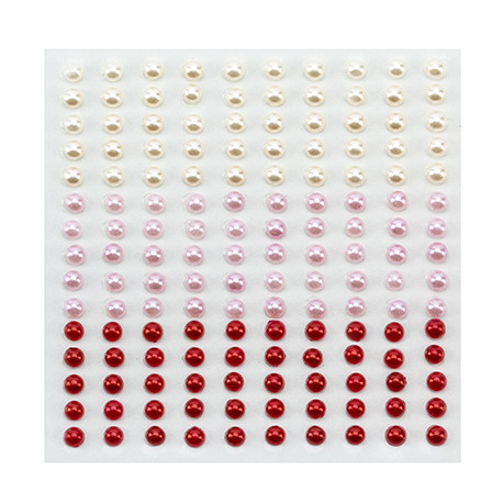 Samolepící perličky 4mm - dočervena Nellie´s Choice