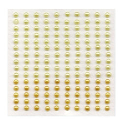 Samolepící perličky 4mm - žlutozlaté Nellie´s Choice