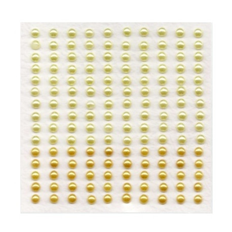 Samolepící perličky 4mm - žlutozlaté Nellie´s Choice