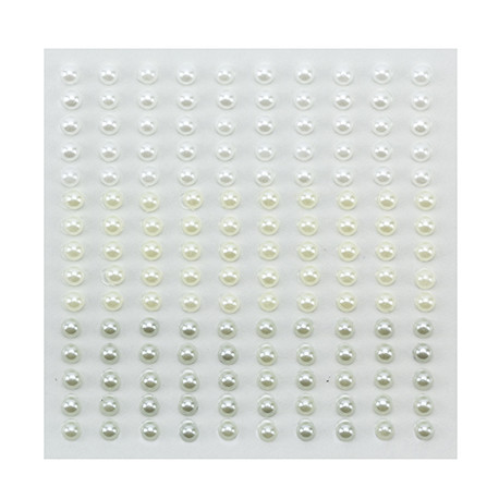 Samolepící perličky 4mm - bílokrémové Nellie´s Choice