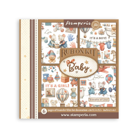 Transfer Stamperia 15,5x15,5cm - Baby (DFLRBX05)