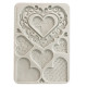 Forma silikonová A5 Family, srdce (Stamperia)