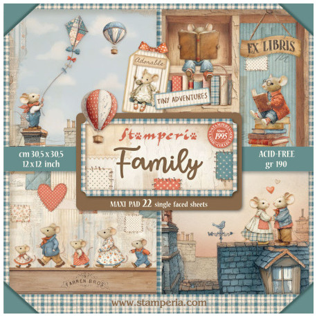 Sada papírů 30,5x30,5 190g Family XL (SBBXLB33)