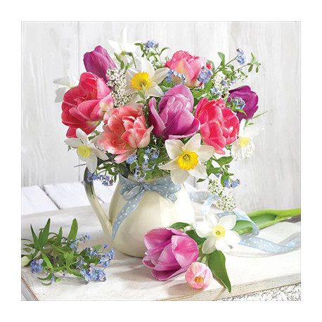 Čerstvé jarní květiny 33x33