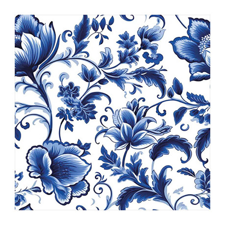 Delftské modré květiny 33x33