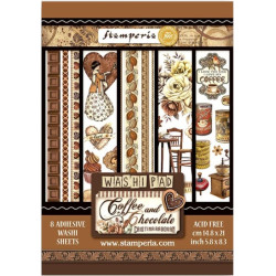 Sada Washi papírů A5 Coffee and Chocolate (Stamperia)