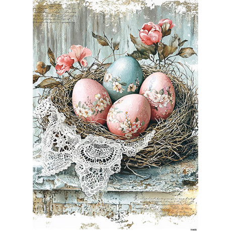 Papír rýžový A4 Vintage styl, malovaná vajíčka