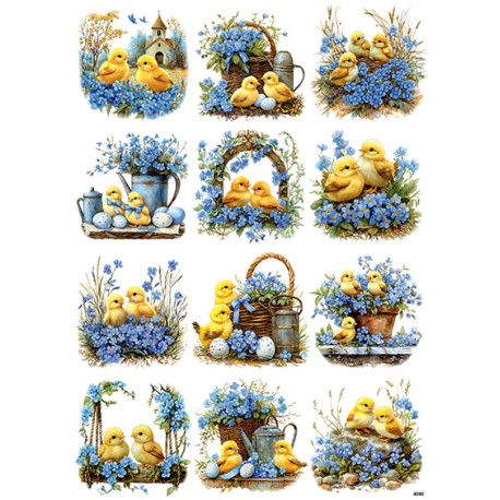 Papír rýžový A4 Velikonoční s kačenkami, menší