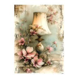 Papír rýžový A5 Vintage styl, lampa