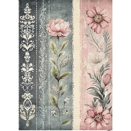 Papír rýžový A4 Patinovaný vintage styl, tapeta