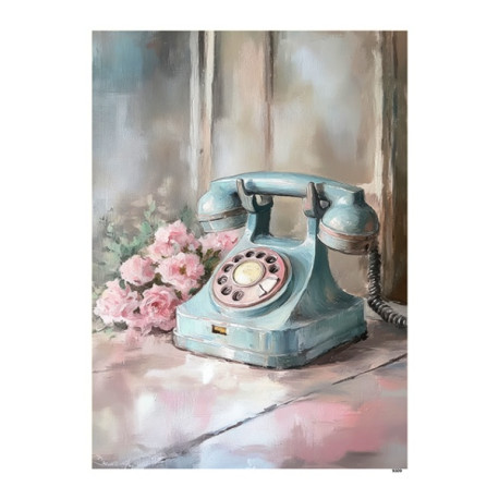 Papír rýžový A5 Pastelový vintage styl, telefon