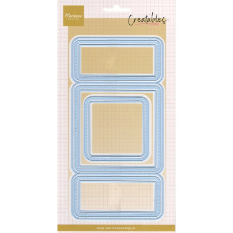 Vyřezávací šablony - Skládané trojdílné přání - čtverec (MD)