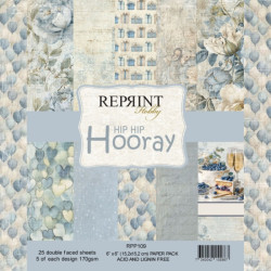 Sada papírů 15x15 170g Hip Hip Hooray (REPRINT)