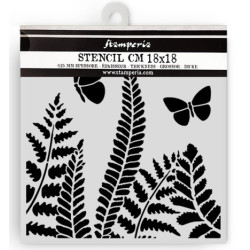 Šablona 3D 18x18 - Daisy Art, textura s motýlky a květy (KSTDQ131)