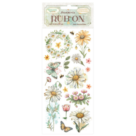 Transfer Stamperia 10x21,6cm - Daisy Art, kopretiny a motýlci (DFLRB220)