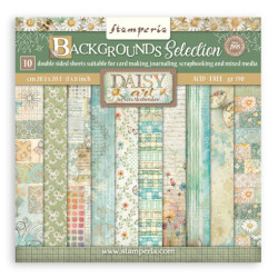 Sada papírů 20,3x20,3 190g Daisy Art, na pozadí (SBBS139)