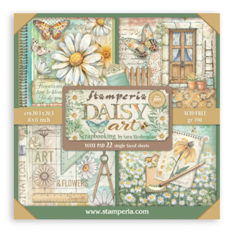 Sada papírů MAXI 20,3x20,3 190g Daisy Art (SBBSXB22)