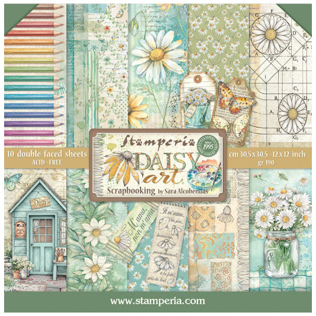 Sada papírů 30,5x30,5 190g Daisy Art (SBBL182)