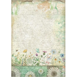 Papír rýžový A4 Daisy Art, dopis a květiny