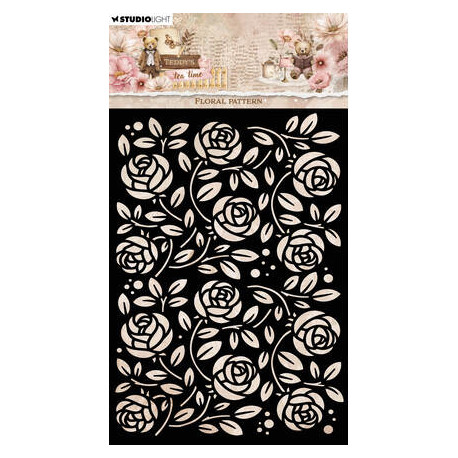 Šablona Floral pattern Teddy's Tea Time nr. 388 (SL)