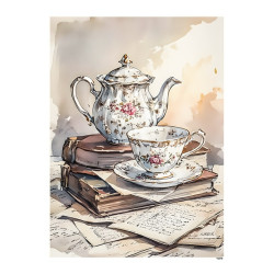 Papír rýžový A5 Vintage porcelánová souprava
