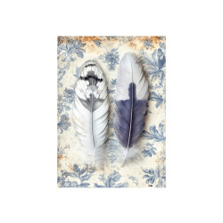 Papír rýžový A6 Peříčka na tapetě