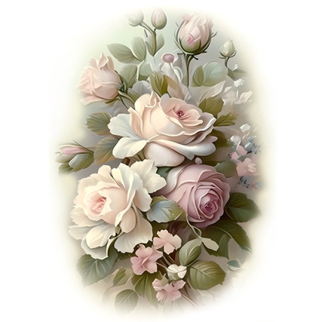 Papír rýžový A4 Viktoriánské růže I