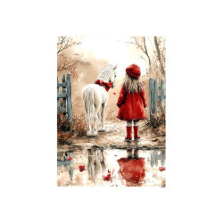 Papír rýžový A6 Nerozluční přátelé, na procházce