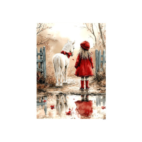 Papír rýžový A6 Nerozluční přátelé, na procházce