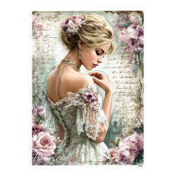 Papír rýžový A5 Shabby chic, nevěsta