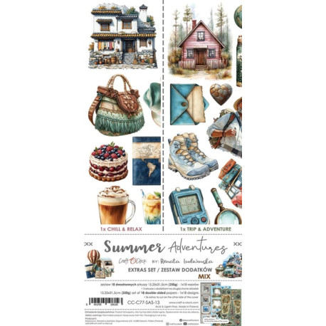 Summer Adventures Extras Set Mix - sada k vystřihování (Craft O´Clock)