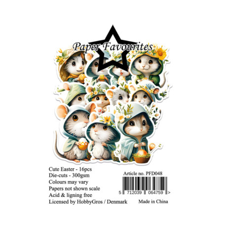 Sada papírových výseků Cute Easter 16ks (PF)