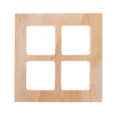 Dřevěná mini okénka 7x7cm, 2ks