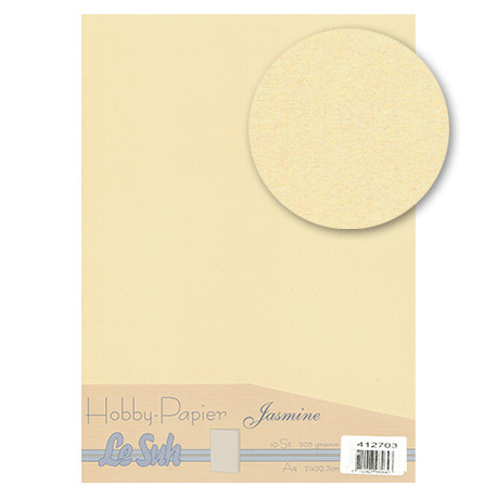 Hobby karton A4, 205g perleťový, světle žlutý