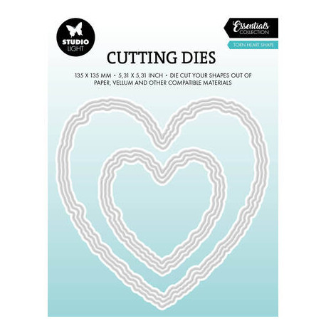 Vyřezávací šablony - Torn Edge Heart shape Essentials nr. 1100 (SL)
