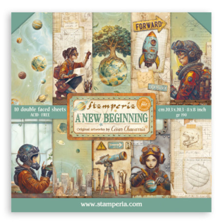 Sada papírů 20,3x20,3 190g A New Beginning (SBBS140)