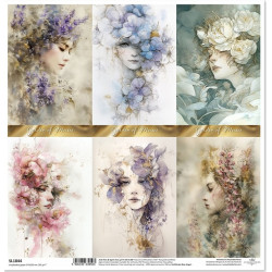 Zahrada múz, 6 obrázků - scrap.papír 31x32cm (ITD)