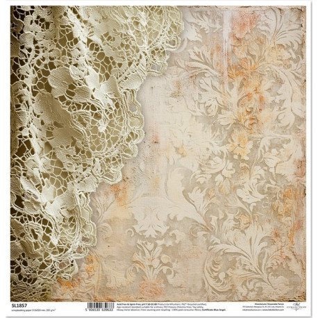 Tapetový vzor, krajka - scrap.papír 31x32cm (ITD)