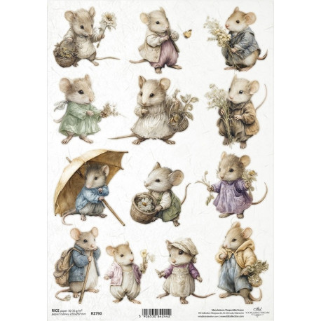 Papír rýžový A4 Myší svět, jarní cesta