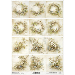 Papír rýžový A4 Jarní pocity, ptačí hnízda