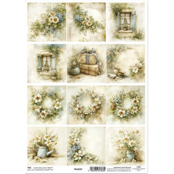 Scrap.papír A4 Jarní pocity, konev s narciskami