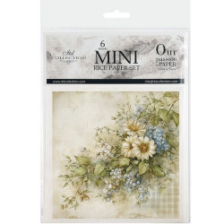 Set 6ks rýžových papírů - Jarní pocity, romantické obrázky (14,8x14,8cm)
