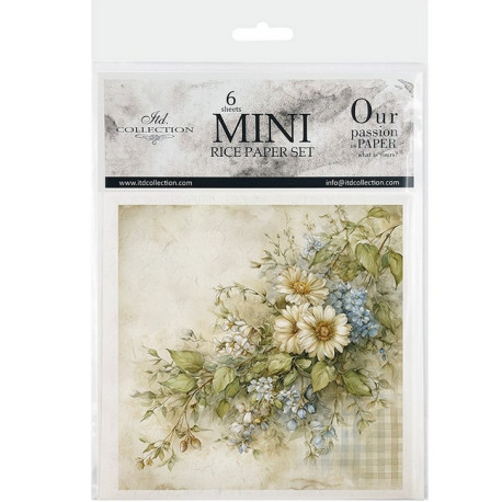 Set 6ks rýžových papírů - Jarní pocity, romantické obrázky (14,8x14,8cm)