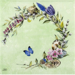 Věnec z jarních květin 33x33