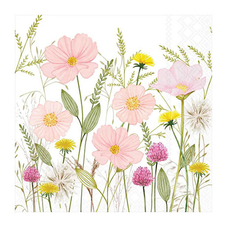 Pastelové květy 33x33