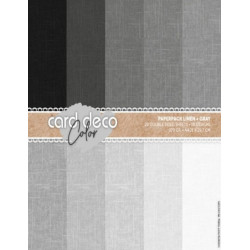 Sada papírů A4, 20ks, lněný vzor - šedé odstíny (FI)