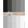 Sada papírů A4, 20ks, lněný vzor - šedé odstíny (FI)